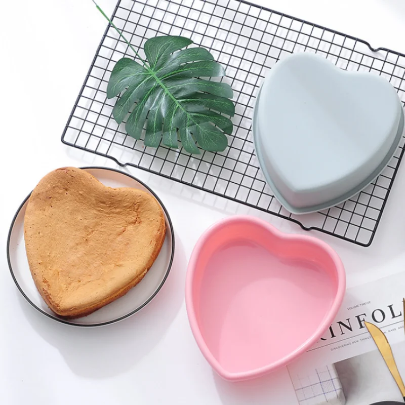 4-size Heart Silicone Cake Mold DIY Love Layered Baking Pan Chocolate Candy Jelly Ice Mould Cute Gift Soap Candle Making Set