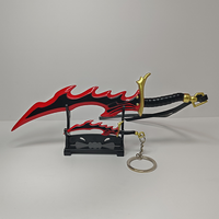 Anime Solo Leveling Fangs Toy Sword Keychain Knight Killer Metal Durable Keychain Cheng Xiaoyu Weapon Model Gifts for Friends