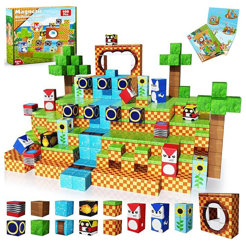 Magnetische bouwstenen Mijnwereld Magneetkubus Set voor Jongen Meisje Kind Leeftijd 3+ DIY Model Kinderen Stem STEM Zintuiglijk Speelgoed Cadeau