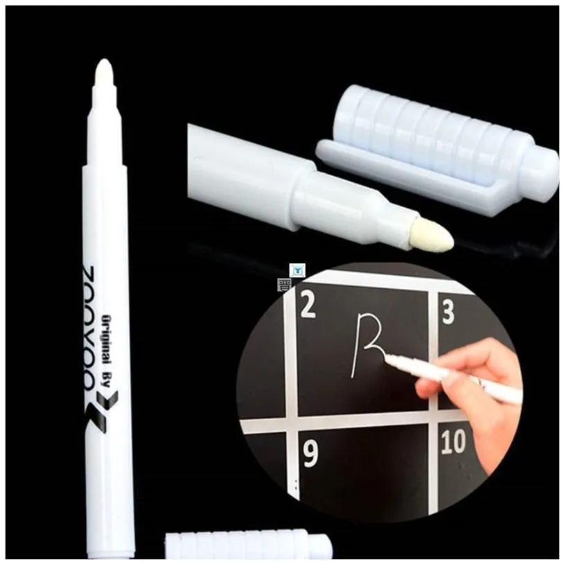 1/2/3/4Pcs White Liquid Chalk Pen Marker Glass Windows Blackboard Stickers Liquid Ink Pen Used on Chalkboard Window White Pen