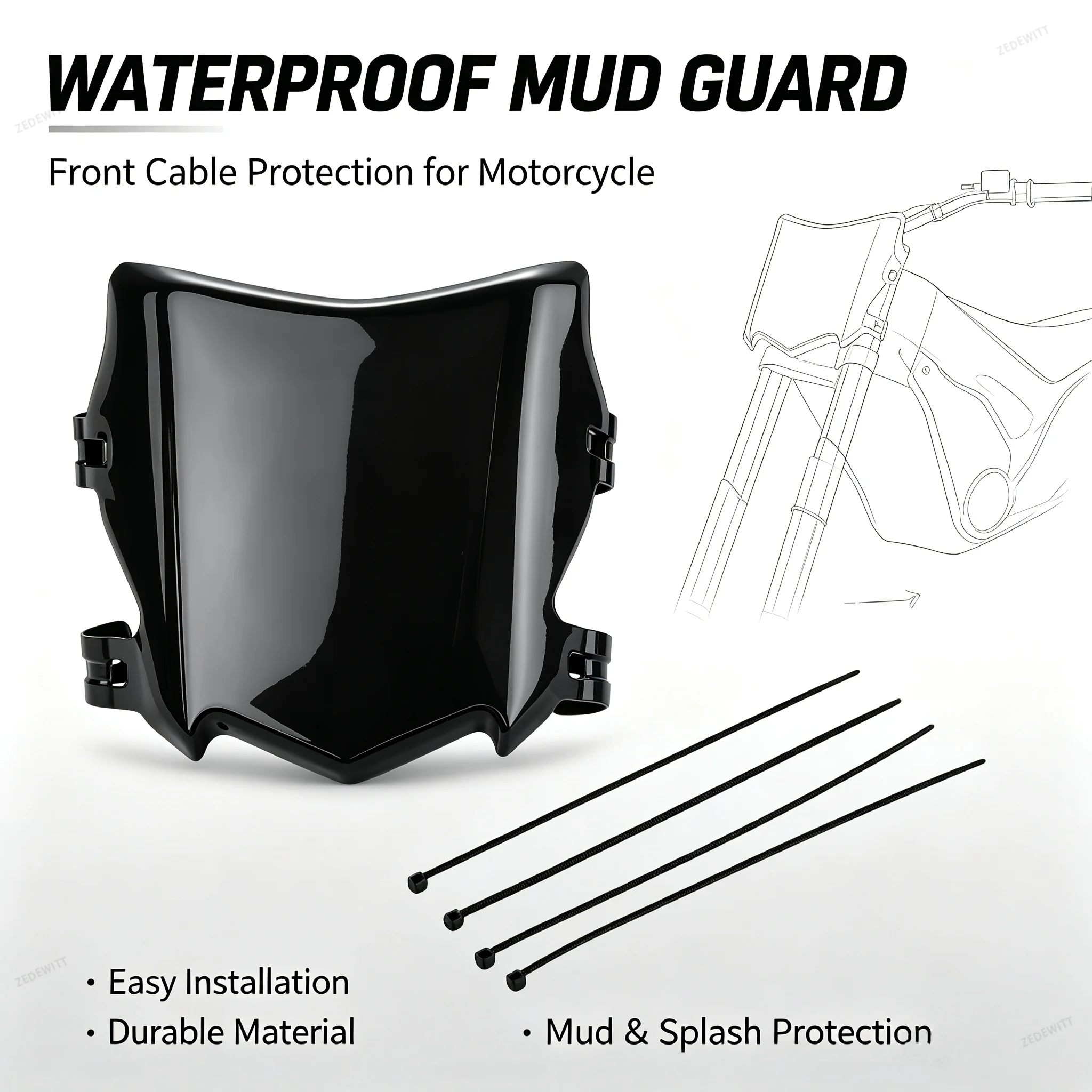 For Surron S X Stark Varg Talaria Sting Q20 Front Number Plate Durable PP Easy Install Off-Road Electric Dirt E-Bike Parts