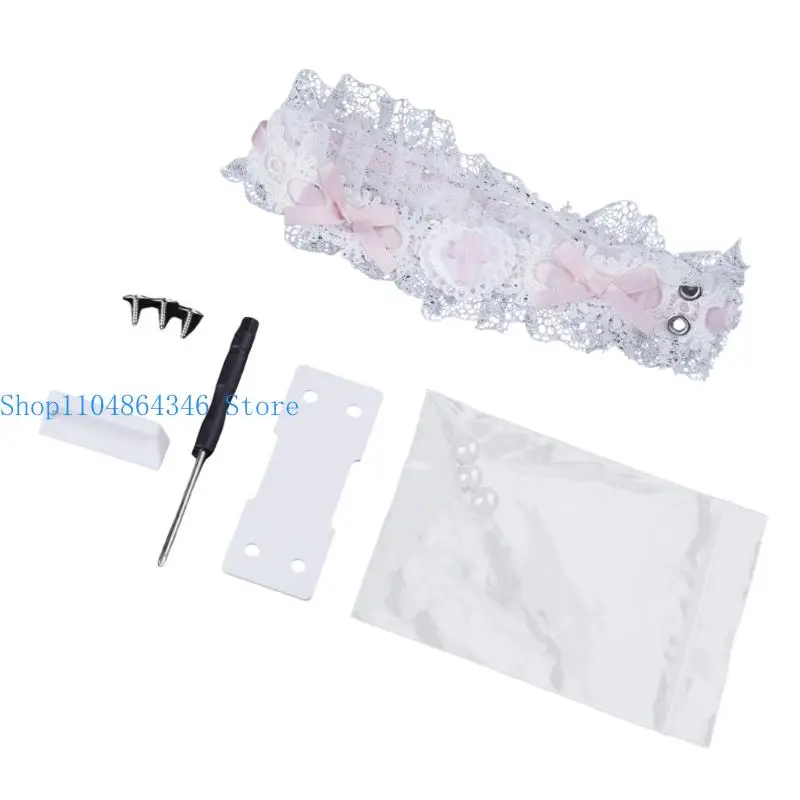 652F Decorative Straps Streamers Lace Nylons Straps for Gaming Mechanical Keyboards