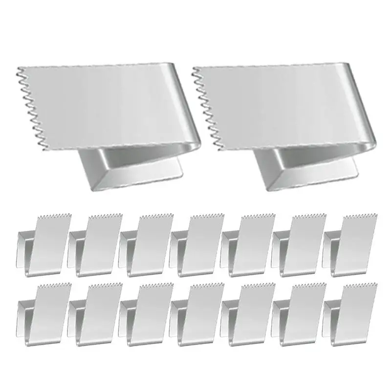 Window Protection Panels Stainless Steel Window Storm Protection Storm Door Window Clips 16 Pieces Window Board Clips Plywood