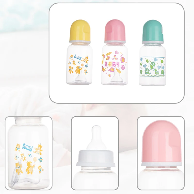 125ML Baby Bottle Infant Newborn Learn Feeding Bottle Kids Drinking Milk Bottles Breast Nipple Pacifier Bottles Standard Caliber