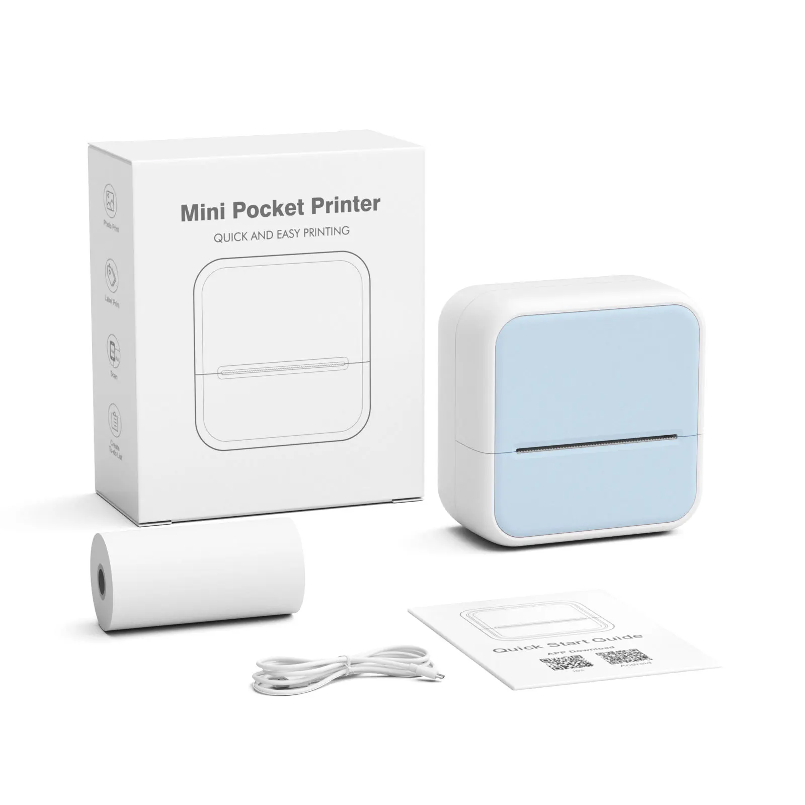 Printer Portable Mini Label Pocket Mobile Phone Bluetooth Handheld Printer