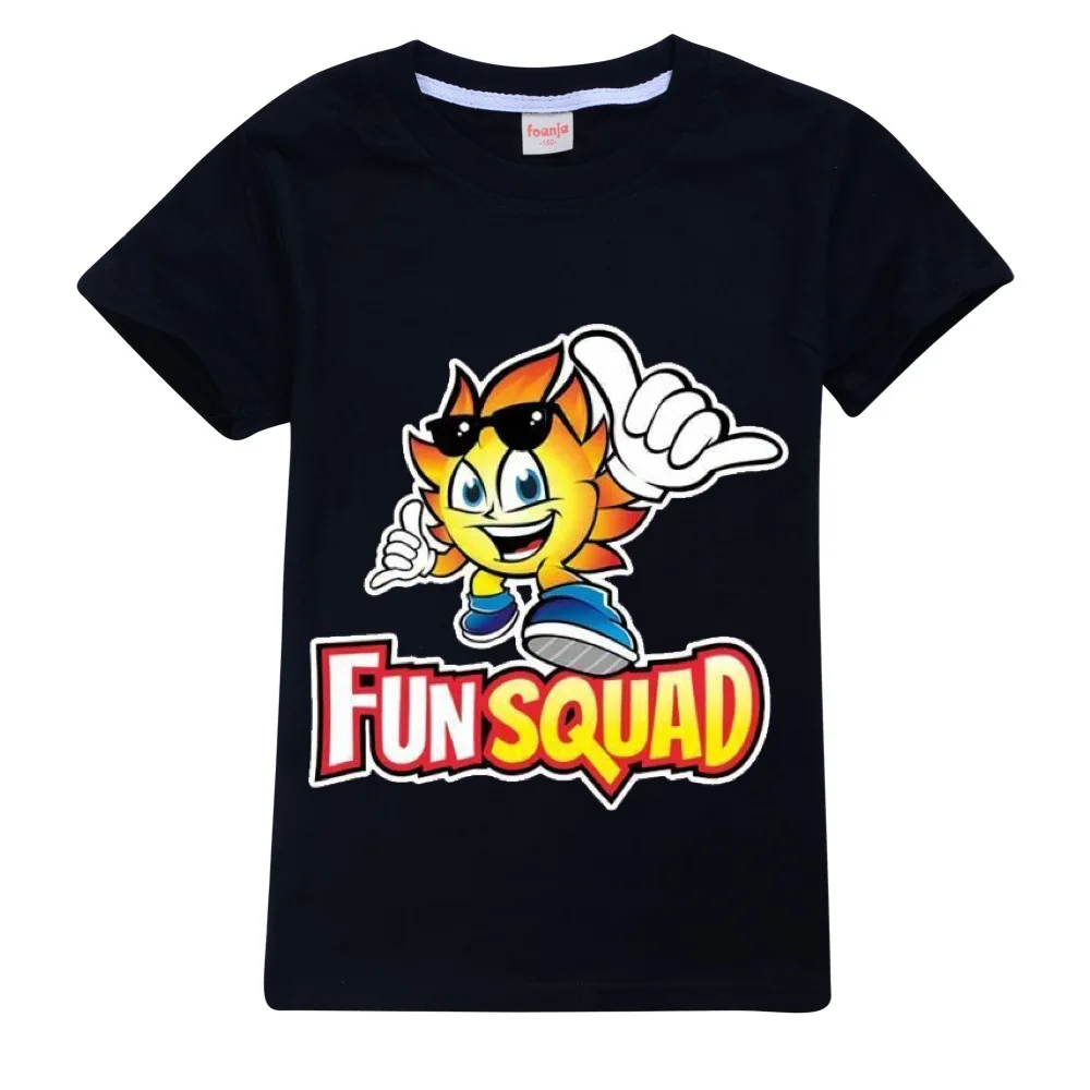 New Boys Summer Clothes Kids Cosplay Fun Squad Gaming T-shirt Pullover 100% Cotton Leisure Fashion Children Boys Girls Tees Tops