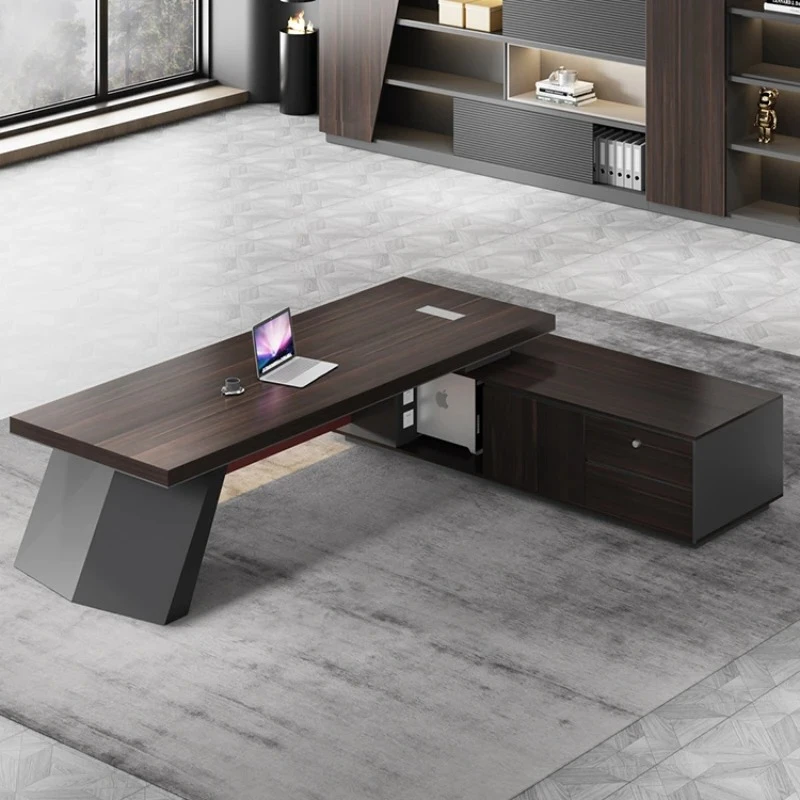 Standing Wide Computer Desks Laptop Storage Black Executive Office Desk Pc Drawers Escritorios De Computadora Office Furniture