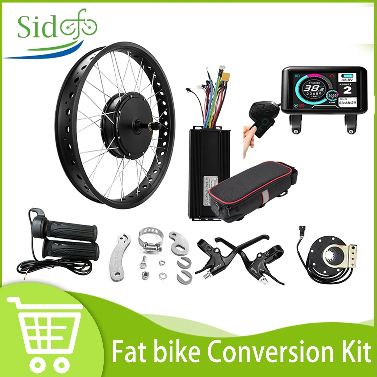 72V 3000W 전기 자전거용 스노우 바이크 개조 키 - Fat Tire Ebike Conversion Kit 2000W 리뷰 및 가격