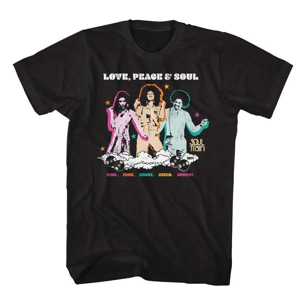 BET Love Peace and Soul Black T Shirt