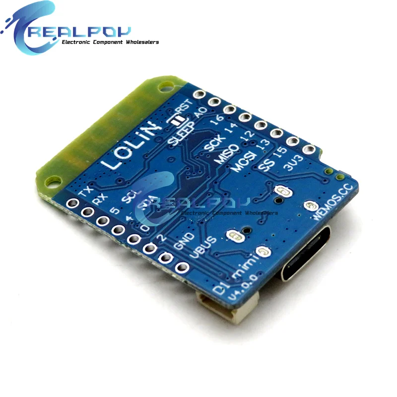 WEMOS D1 Mini V4.0.0 TYPE-C USB WIFI لوحة إنترنت الأشياء ESP8266 4MB MicroPython Nodemcu Arduino متوافقة #6