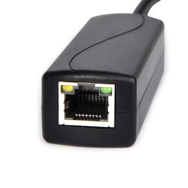 Type C Gigabit PoE Ethernet Adapter RJ45 to 100Mbps Converters for Networking