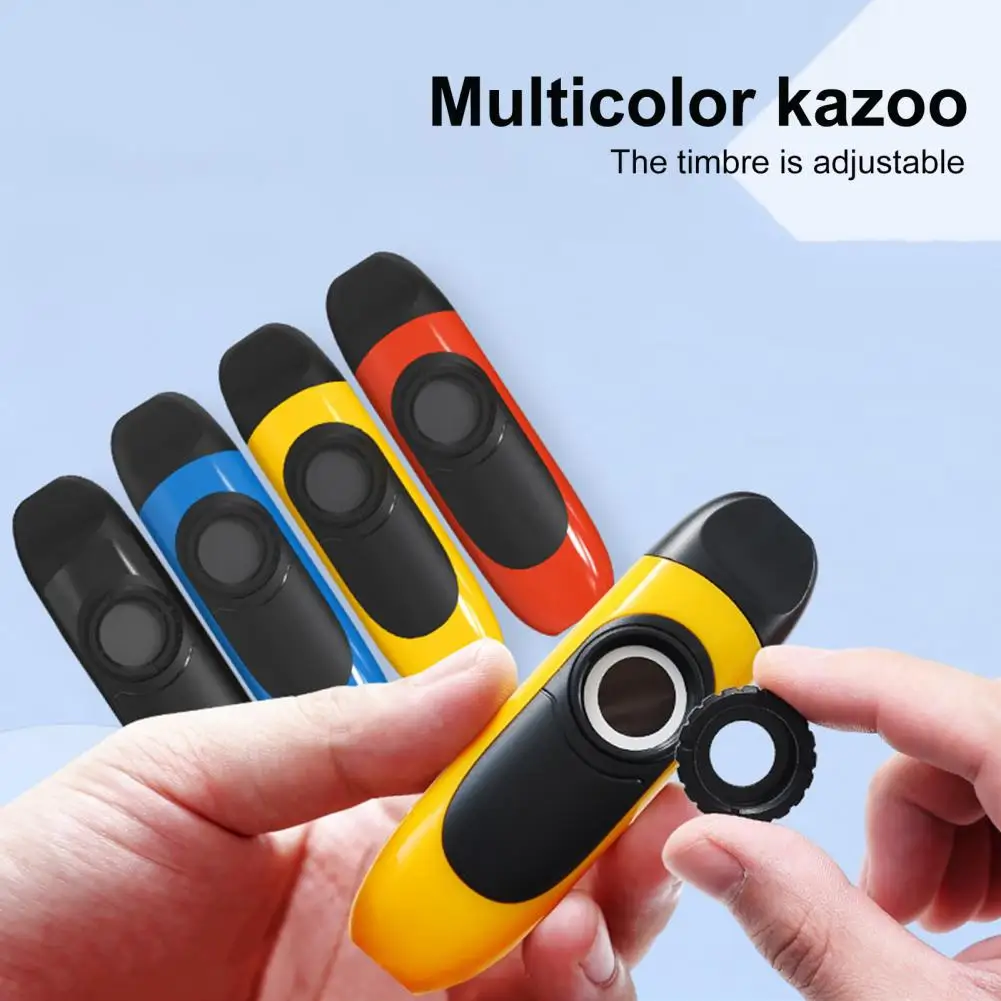 Plastic Kazoo Thin Voice Adjustable Sound Portable Aerophone Small Size Precise Tone Performance Kazoo Accompaniment Instrument