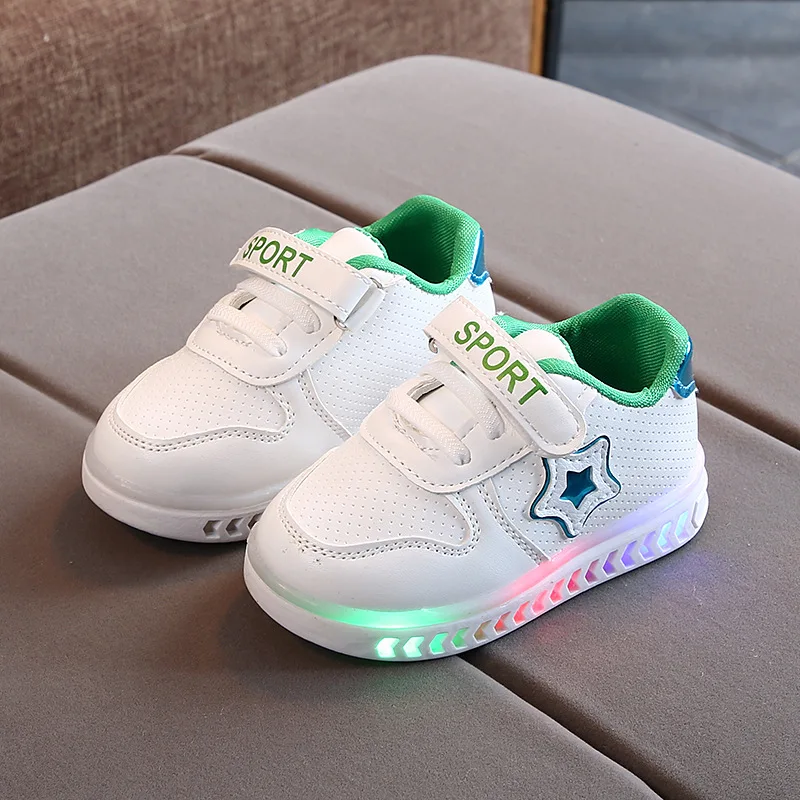 Children Led Lighted Board Shoes Baby Toddler Glowing Casual Shoes Kids Non-slip Breathable Sneakers Boys Girls Running Shoes