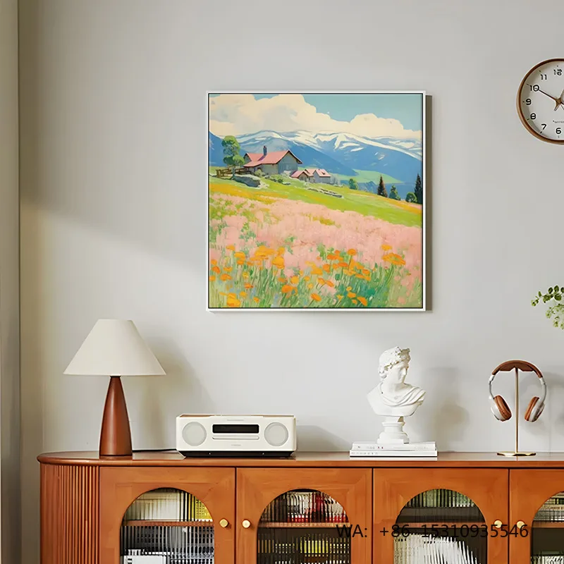 Relaxing Fresh Hand-Painted Oil Painting Canvas Art Frame Original Living Room Corridor Cozy Entryway Classic Modern Decorative