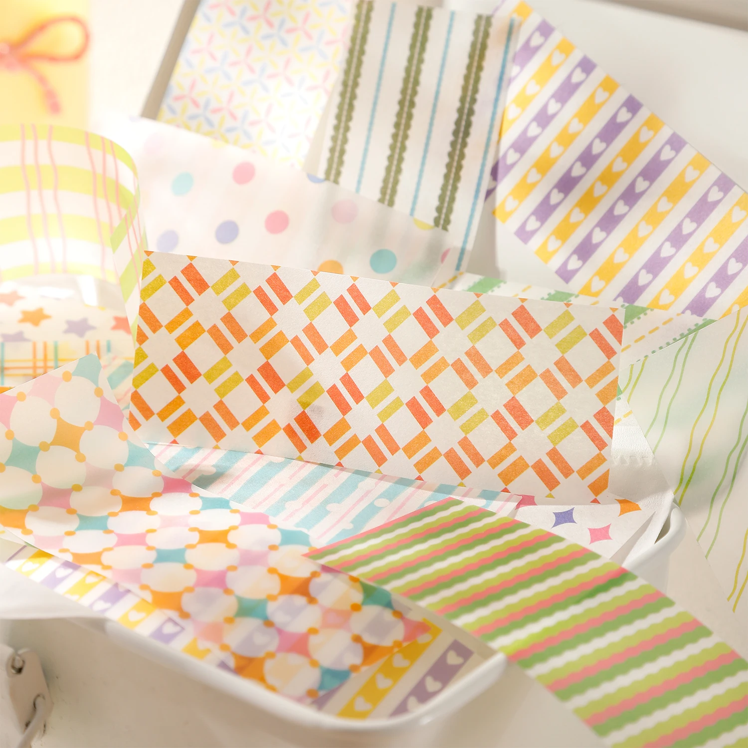 Dopamine Tachycardia Series Vintage Plaid Pattern Landscape Sticker Book Creative DIY Journal Material Collage Stationery