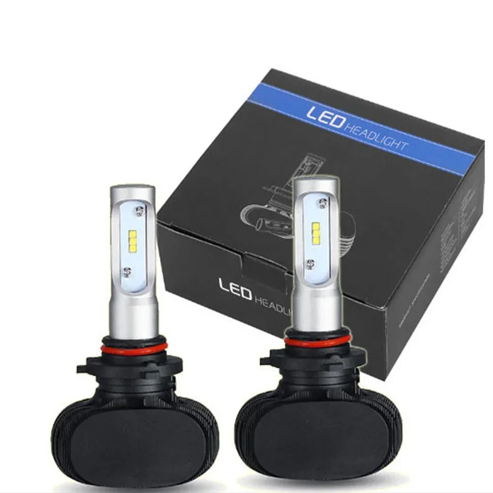 

S1 LED Headlight Bulbs, 9005 9006 6000K CSP Chips, Hi-Lo Beam, 9-36V 80W Super Bright Car Headlight Bulbs