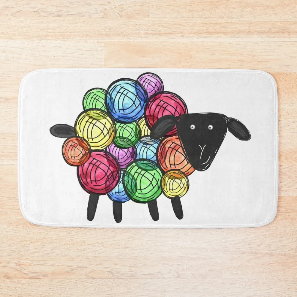 

rainbow sheep Bath Mat Rugs Living Room Modern Bathroom Accessories Quick-Drying Bathroom Carpets For Bathroom Mat