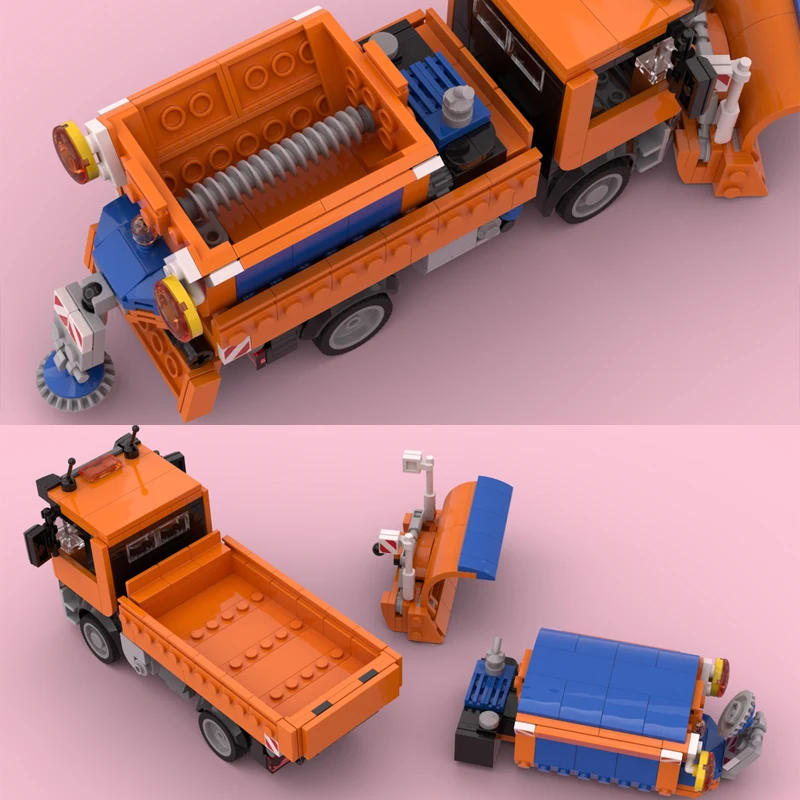 MOC-224938 Sneeuwploeg Vrachtwagen Bouwsteen Model Baksteen Set Creatieve Geschenken Desktop Decoratie 443PCS