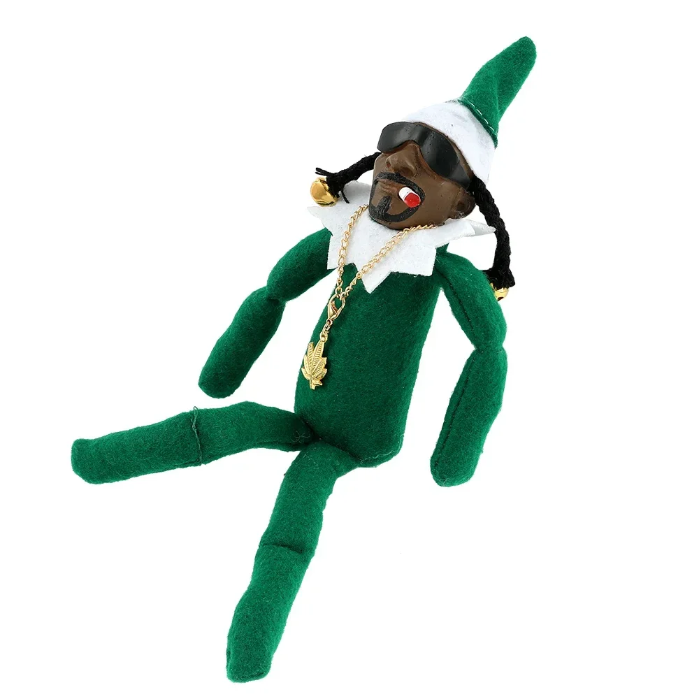 Snoop on A Stoop Bambola da elfo di Natale Spia su una bambola da elfo di Natale piegata Decorazione per la casa Capodanno Regalo di Natale Giocattoli Natale Halloween