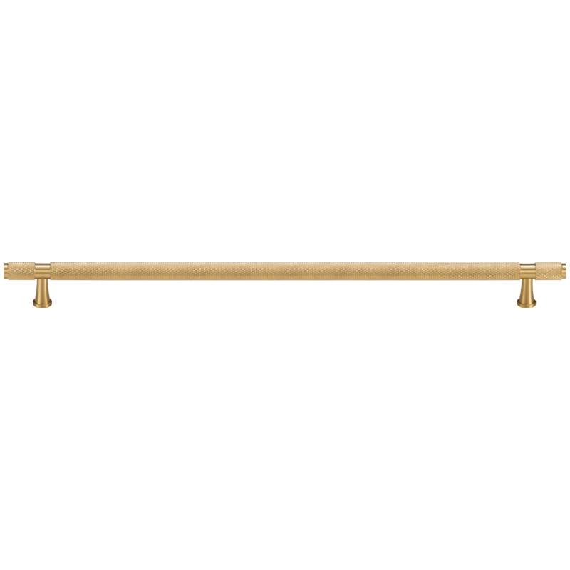 Nurlin Mosiężny diamentowy krzyż radełkowany Wzór gałki szafki Pociągnij T Bar Wydłużony 38 cm 15-calowy uchwyt szuflady drzwi szatni — 2