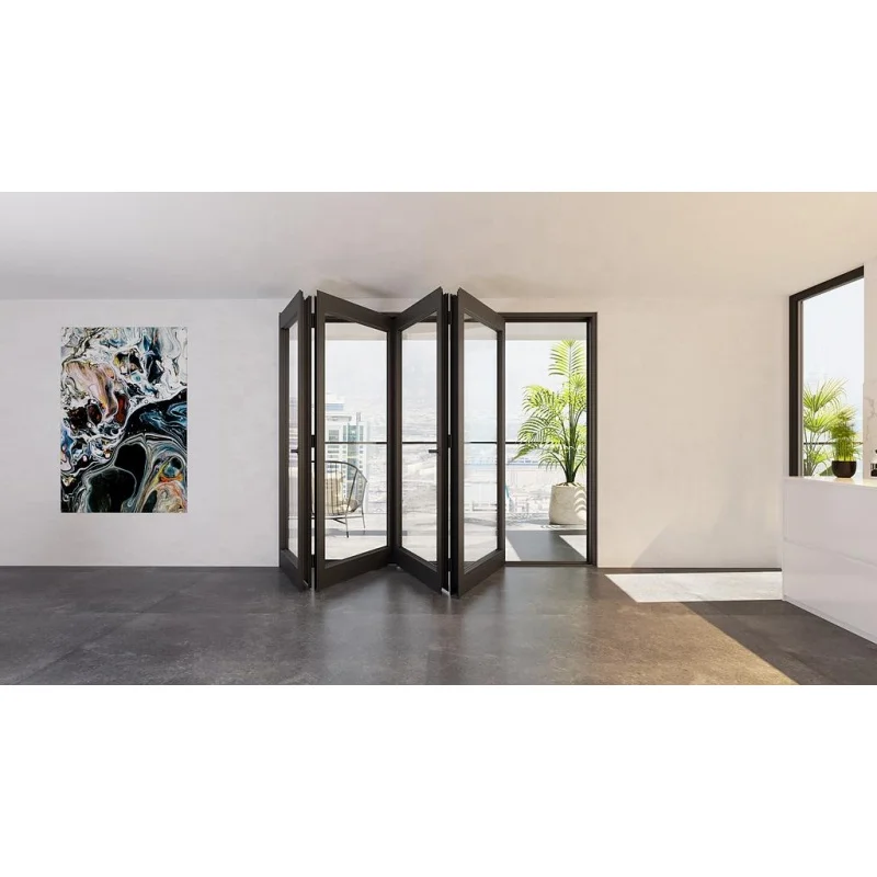 custom.Florida Miami-Dade Approved New Design Exterior Accordion Aluminium Folding Door Patio Folding Glass Door