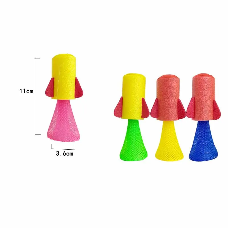 10Pcs Children's Bouncing Rocket Jumping Elf Toys Novelty Funny Finger Rocket Spring Launcher Bouncing Rocket Toy Gifts