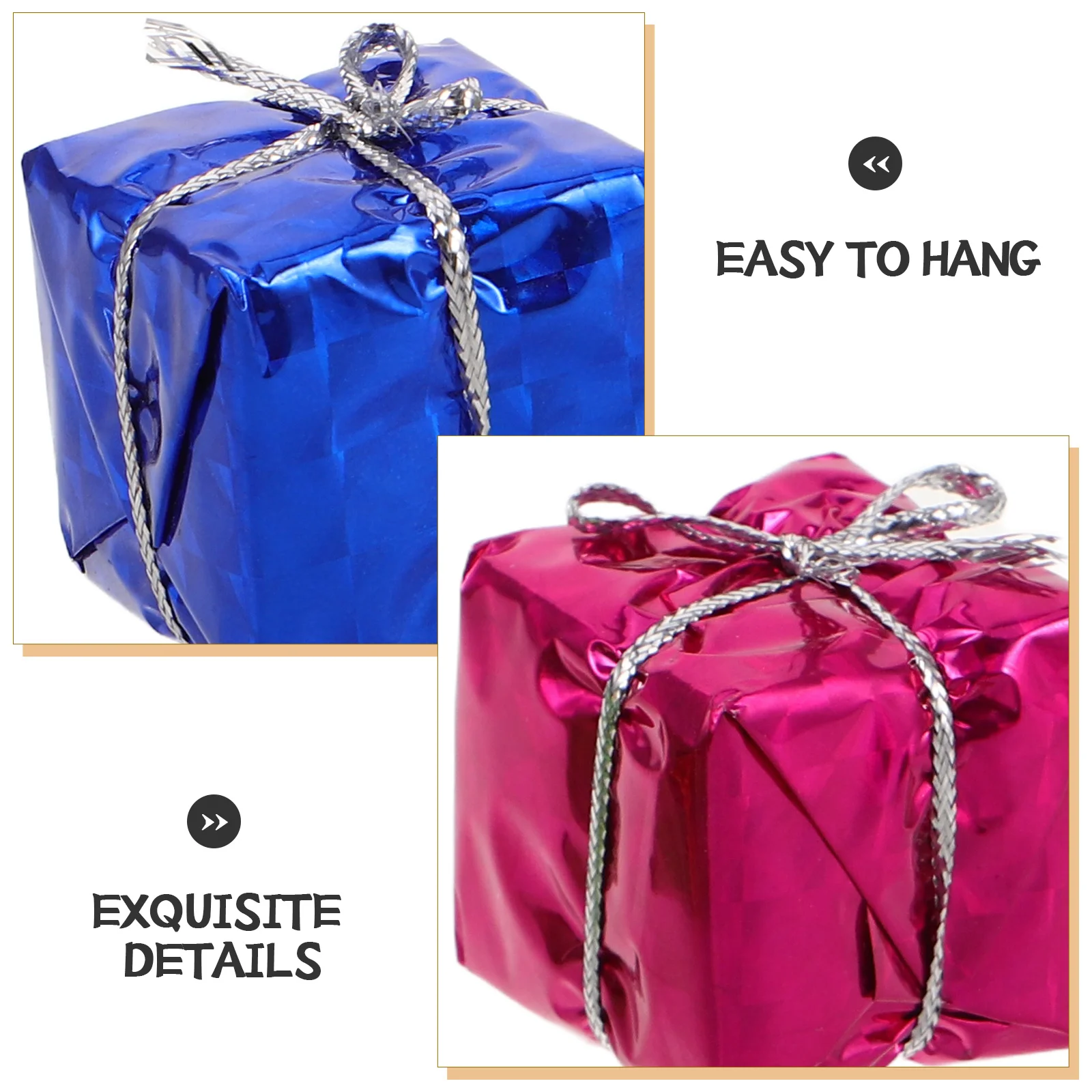 30 Stück Miniatur-Geschenkboxen, winzige Weihnachtsgeschenke aus Schaumstoff für Puppenhaus-Szenendekoration, Mini-Weihnachtsschmuck, Mini-Haus