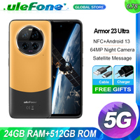 Ulefone Armor 23 Ultra,24 Гб+512 Гб,5G Rugged,5280 мАч,Satellite Message,120 Вт,64MP Night Camera,NFC,глобальная версия