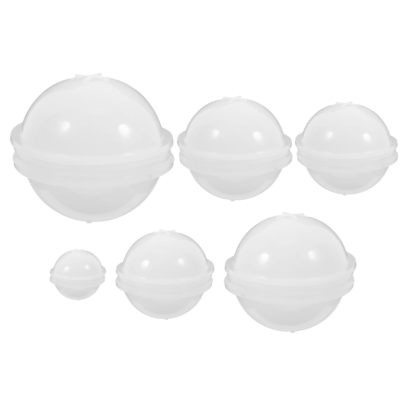 

6 Pcs Sphere Silicone Mold Epoxy Resin Round Ball Craft Tools White Shape DIY Casting Jewelry Accessories Decor Gifts