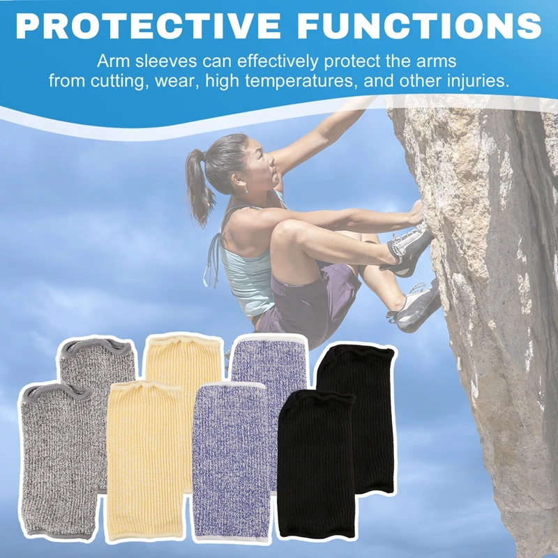 손가락 커버로 얇은 피부 및 멍이 든 팔 보호 슬리브, 4 쌍 컷 화상 방지 슬리브