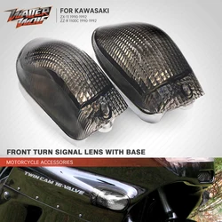 For KAWASAKI ZZR1100C ZZR 1100 C ZX11 1992 Motorcycle Front Turn Signal Light Lens Cover Accessories  Smoke Indicator Lamp Cap