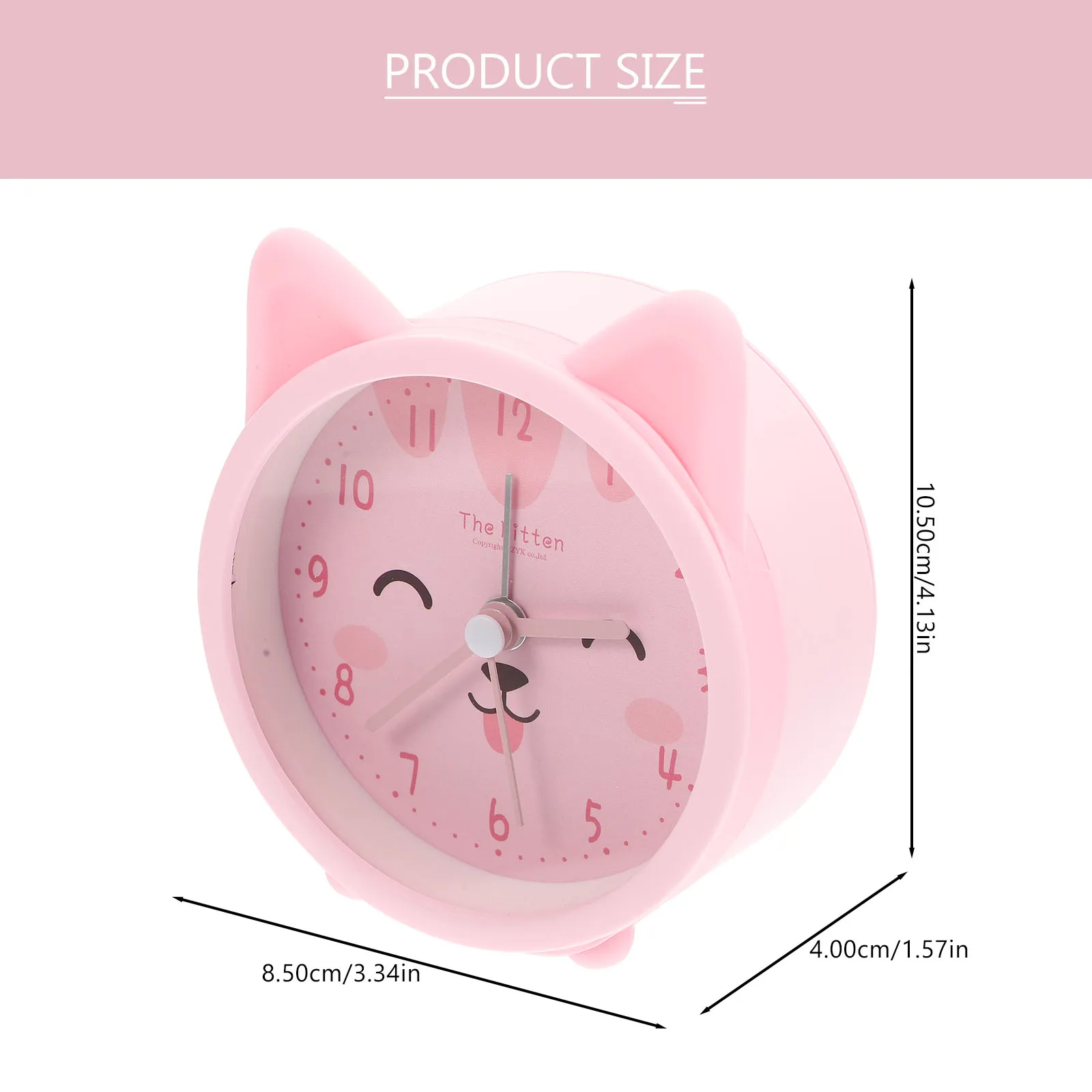 Cute Cartoon Cat Silicone Night Light Alarm Clock 2