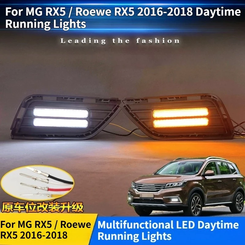

For MG RX5 / Roewe RX5 2016 2017 2018 Daytime Running Light Modified LED Driving Light Flowing Turn Signal Car Accessories