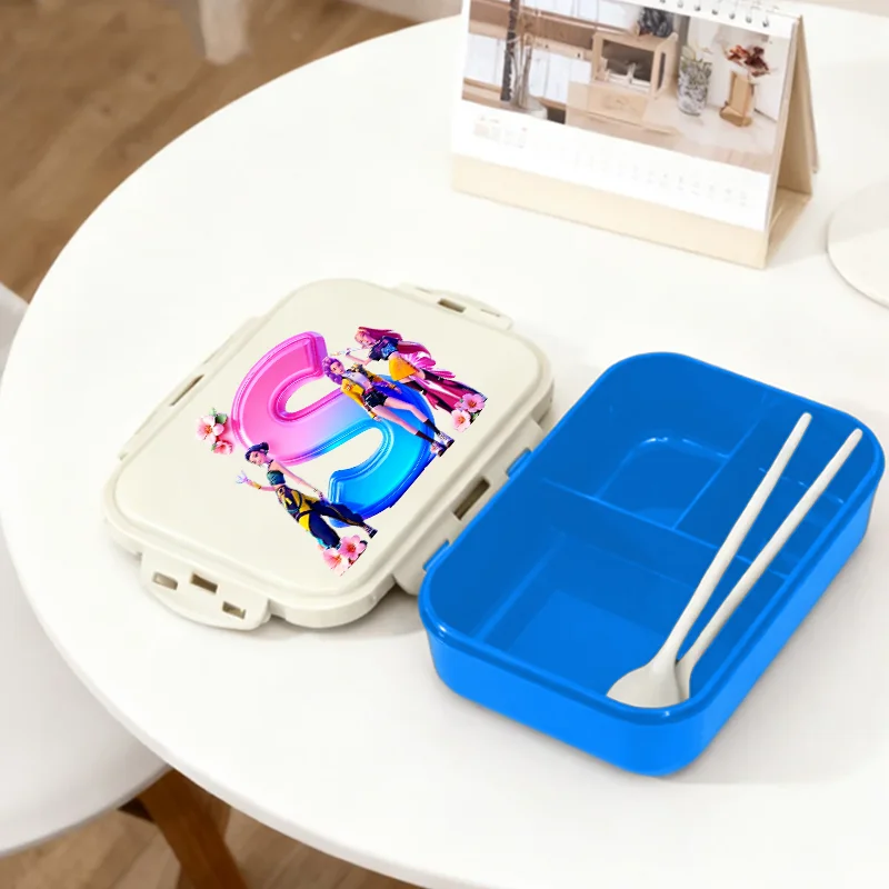 

Kpop Охотники на демонов Бенто Коробка Аниме Руми Мира Зои Буква A-Z Контейнеры для еды Школьный офис Пикник Открытый ланч-чехол Детский подарок