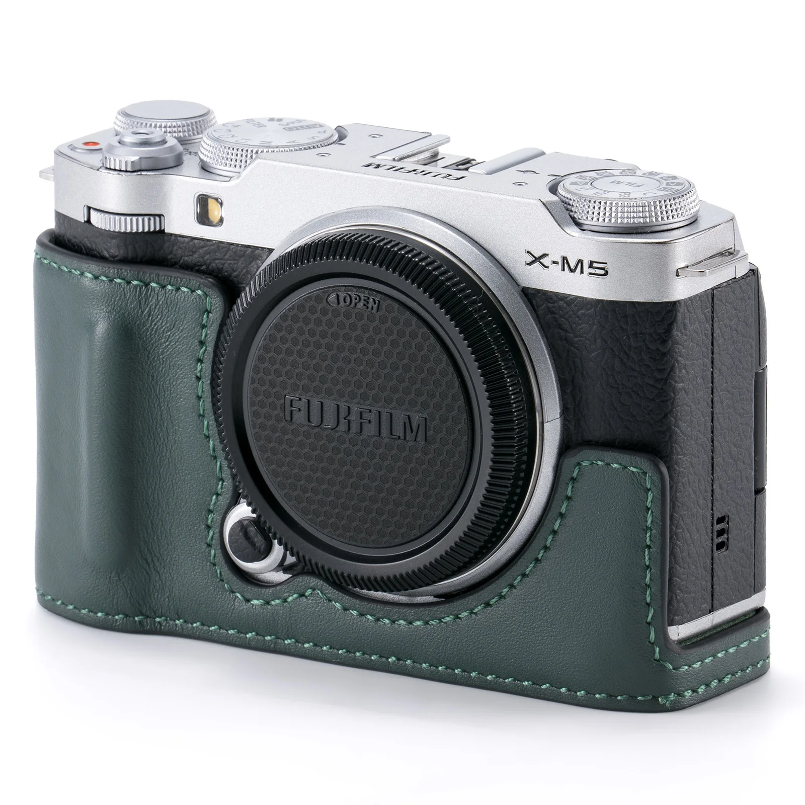 TILTA Vintage camerakooi voor Fujifilm X-M5 basisset grondplaat met houten handgreep flitsschoen duimbeugel leer