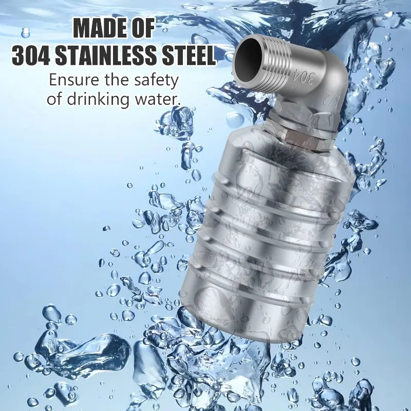 

304 Stainless Steel Automatic Water Tower Ball Valve, Automatic Water Level Controller, Water Tank Shut-off Valve