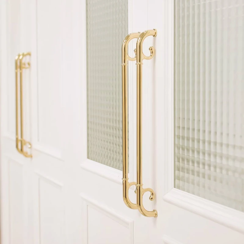 

Ручки для шкафов из цельной латуни под золото, современные ручки-кнопки для спальни, гардероба, выдвижных ящиков, кухонных шкафов, мебельная фурнитура