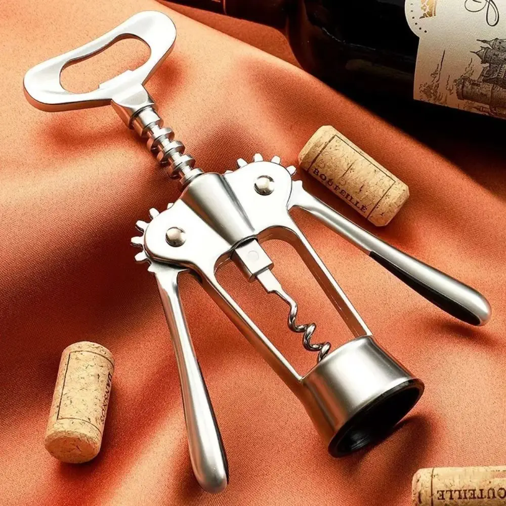 

Zinc Alloy Wine Corkscrew Labor-saving High Hardness Spiral Bottle Opener Wing Design Professional Wine Cork Remover Kitchen