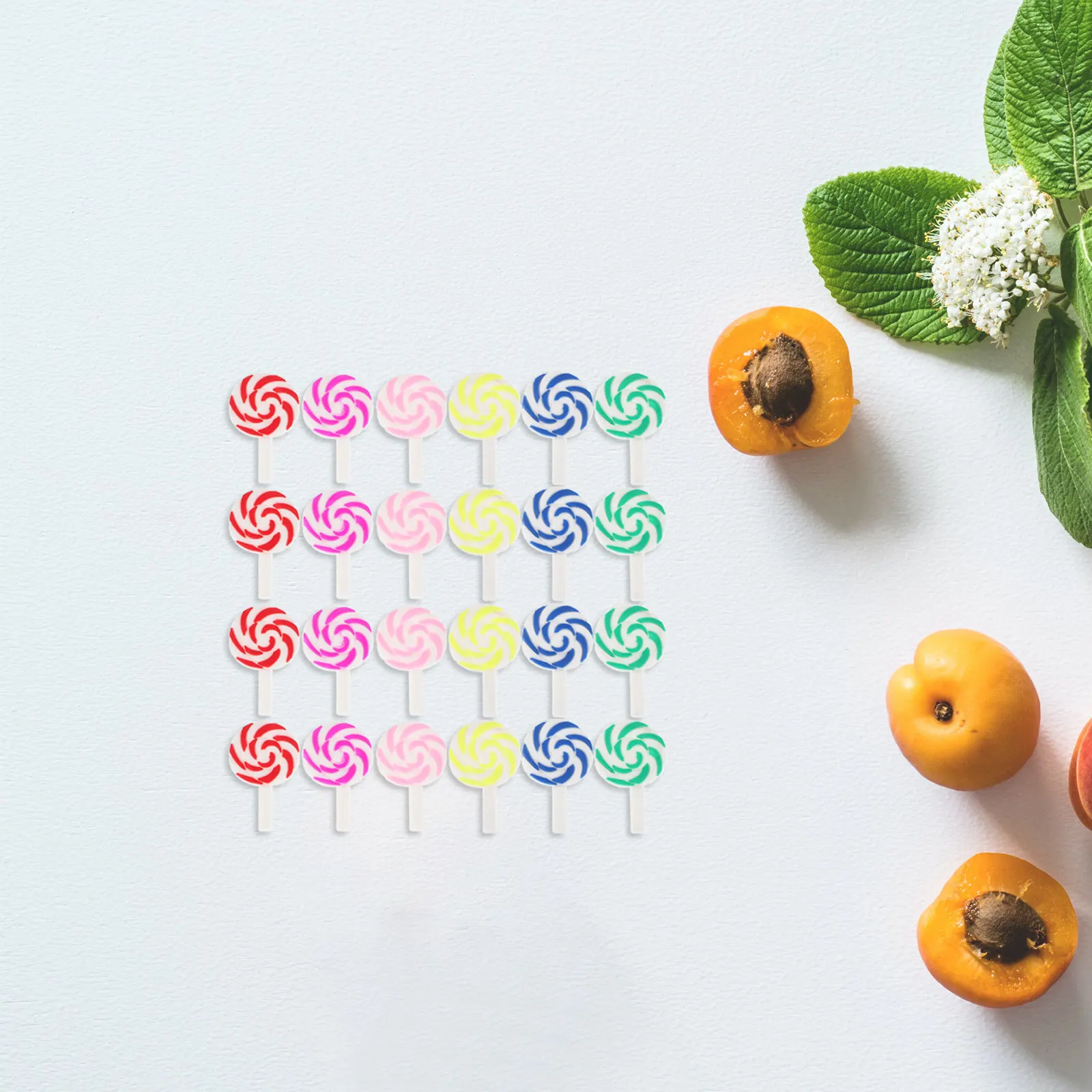 

36 шт. полимерных глиняных украшений в форме леденцов, радужных конфетных цветов, для рукоделия, изготовления ожерелий, открыток, браслетов и аксессуаров