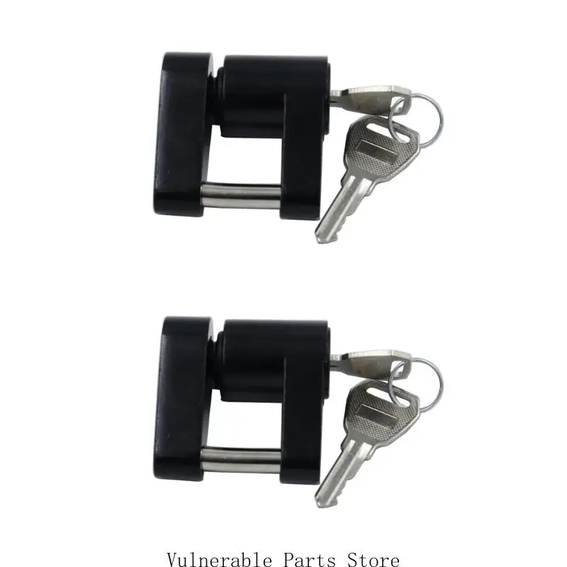 

Set Of 2 Space Saving 1/4 Inch Pin Locks With Black Plated Finish Good For Trucks Trailers And Motorhomes