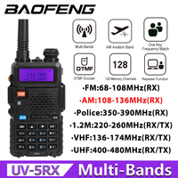 baofeng 5RX 5W Multi-Bands 136-174/220-260/400-520MHz 128 Channels  DTMF Repeater 1800mAh  handheld walkie talkie