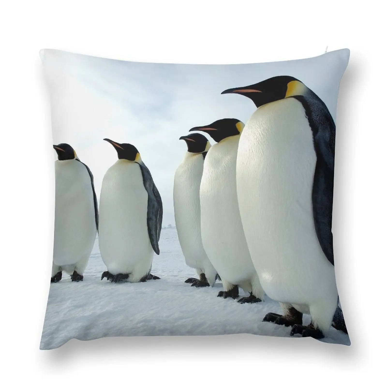 

Lined up Emperor Penguins Throw Pillow Decorative pillow case Luxury Living Room Decorative Cushions pillow