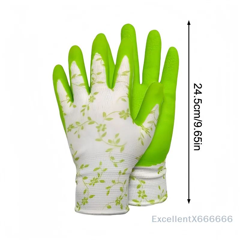 Rękawice ogrodowe w rozmiarze uniwersalnym dla kobiet, lateks piankowy, oddychające i wygodne