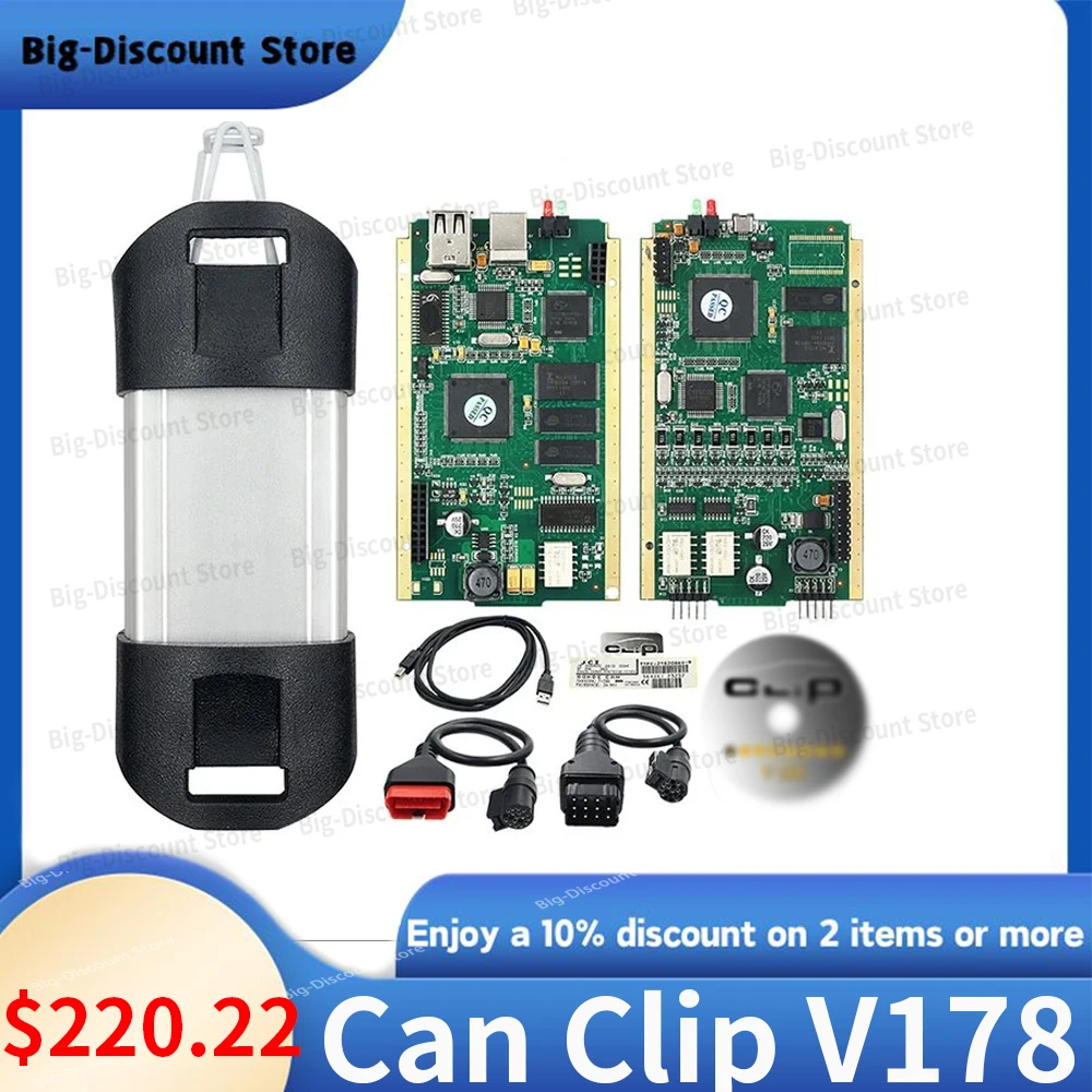 

Newest V218 For Renault Can Clip VCI OBD2 Diagnostic Programmer Support Multi-Language Replace Can Clip AN2131QC From 1998-2017