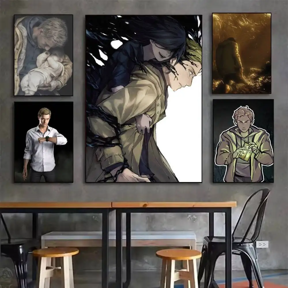 Resident evil Ethan Winters   Poster Waterproof HD Art Wall Decal Self-Adhesive Print