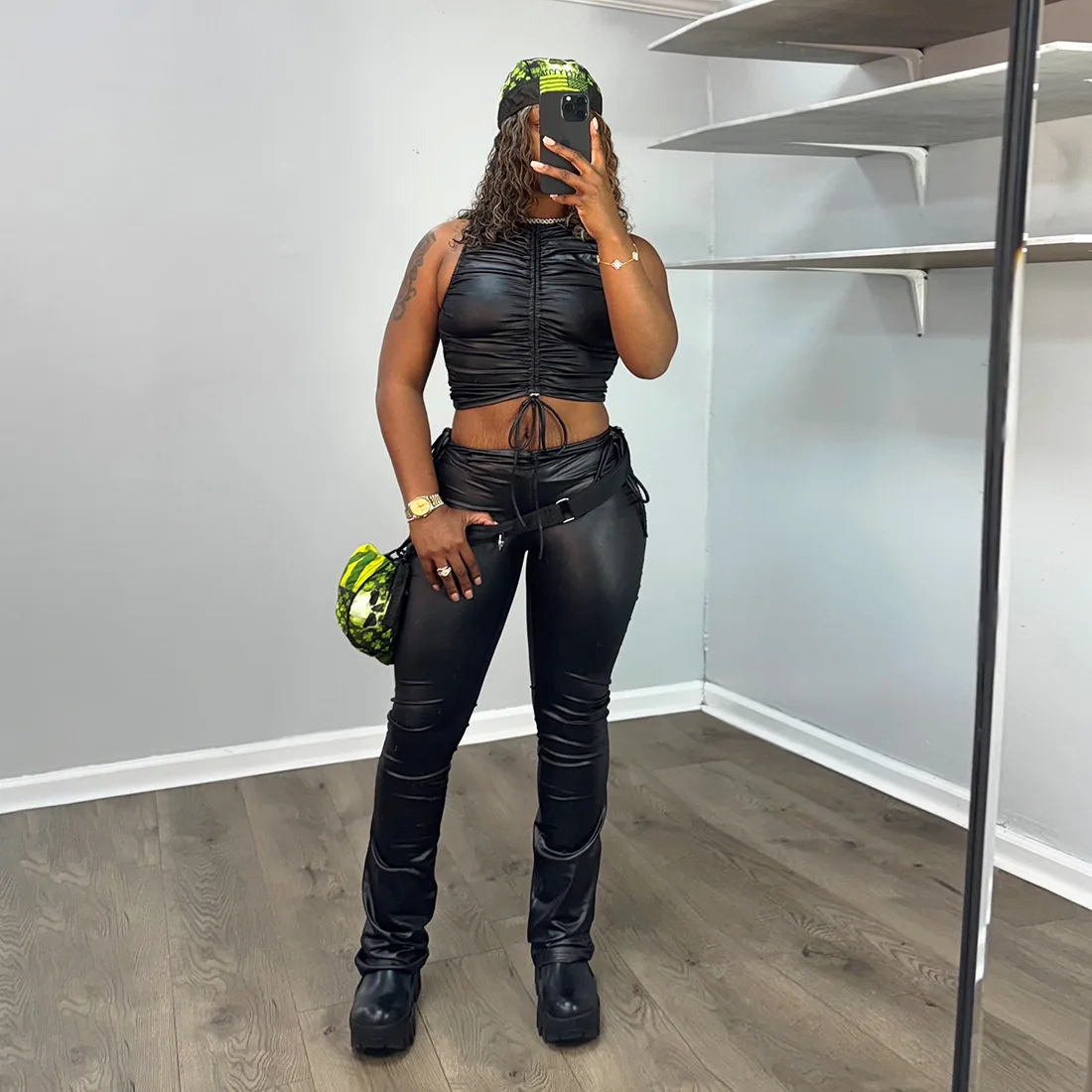 

Crop Tops 2 Piece Pant Set Outfits Y2K Streetwear 2025 Winter Fall Clothes Women Skinny Pants Elegant Sexy Two Piece Sets