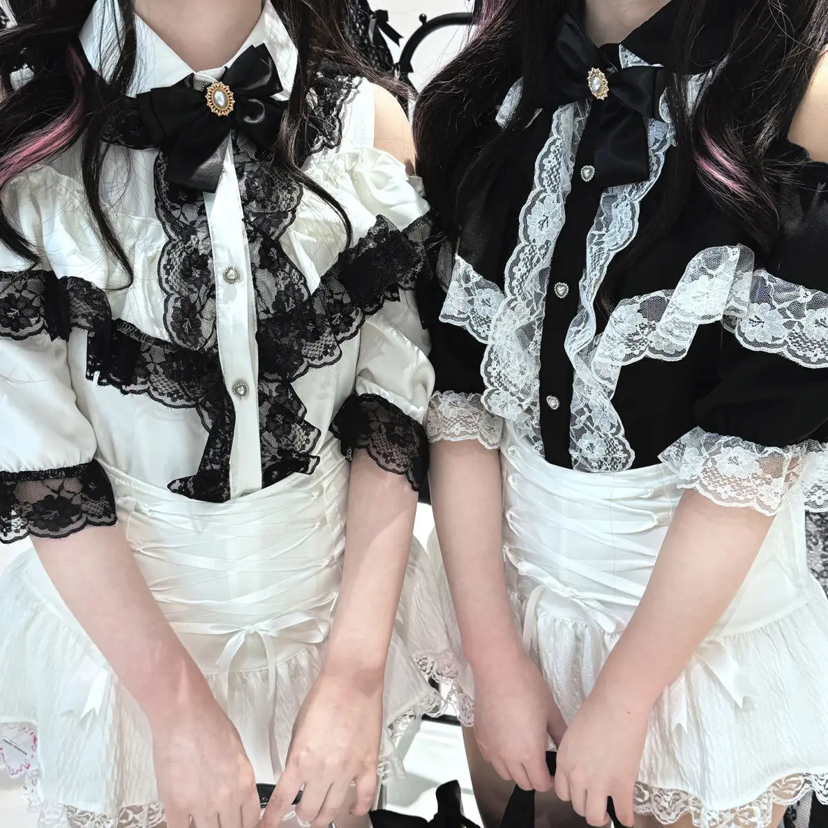 

Летние кружевные топы с короткими рукавами в японском стиле, милая тонкая блузка Kawaii, рубашка в стиле Лолиты для девочек, модные топы Blusas, шикарные топы