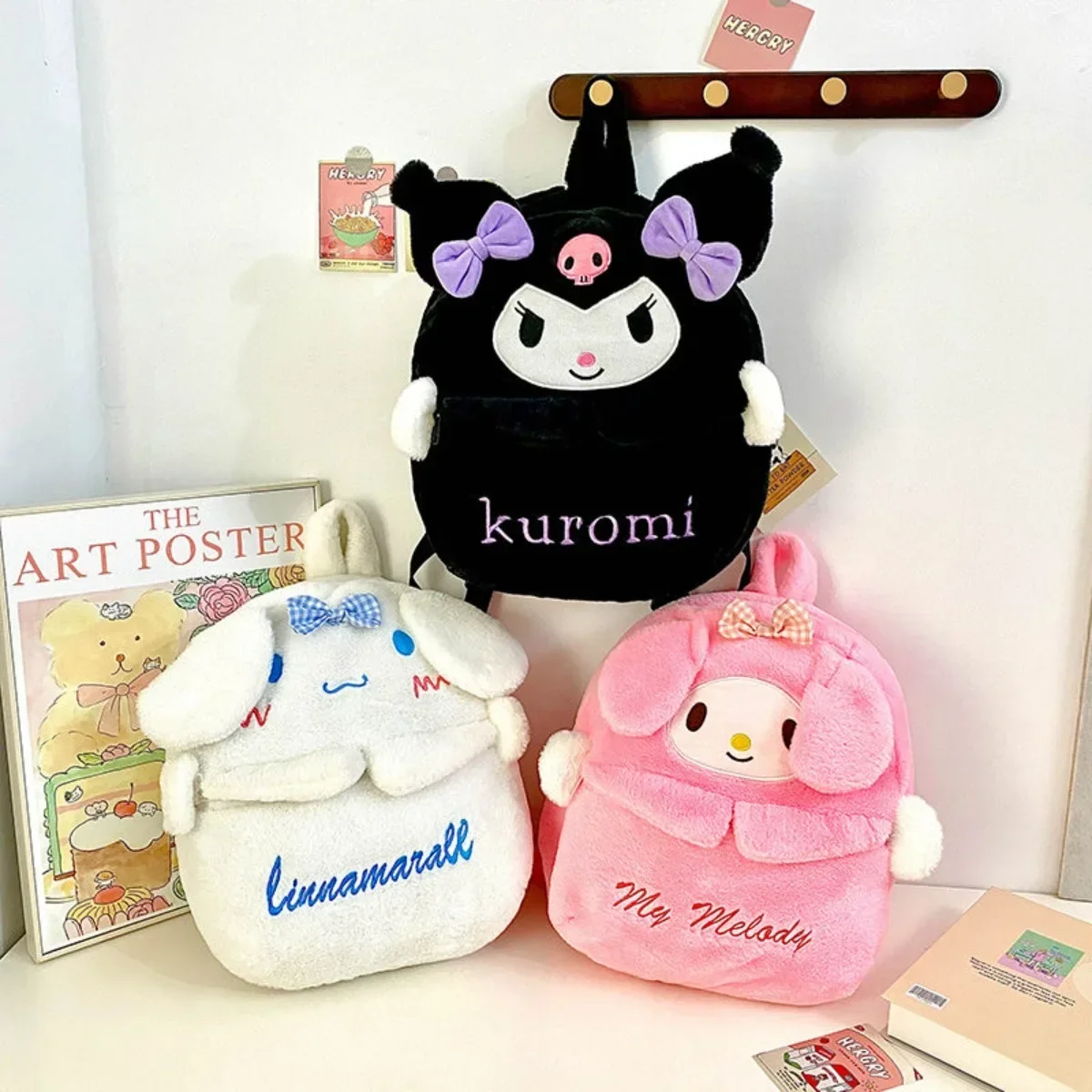 My Melody Rugzak Kuromi Schooltas MINISO Grote capaciteit pluche reisboek opbergtas