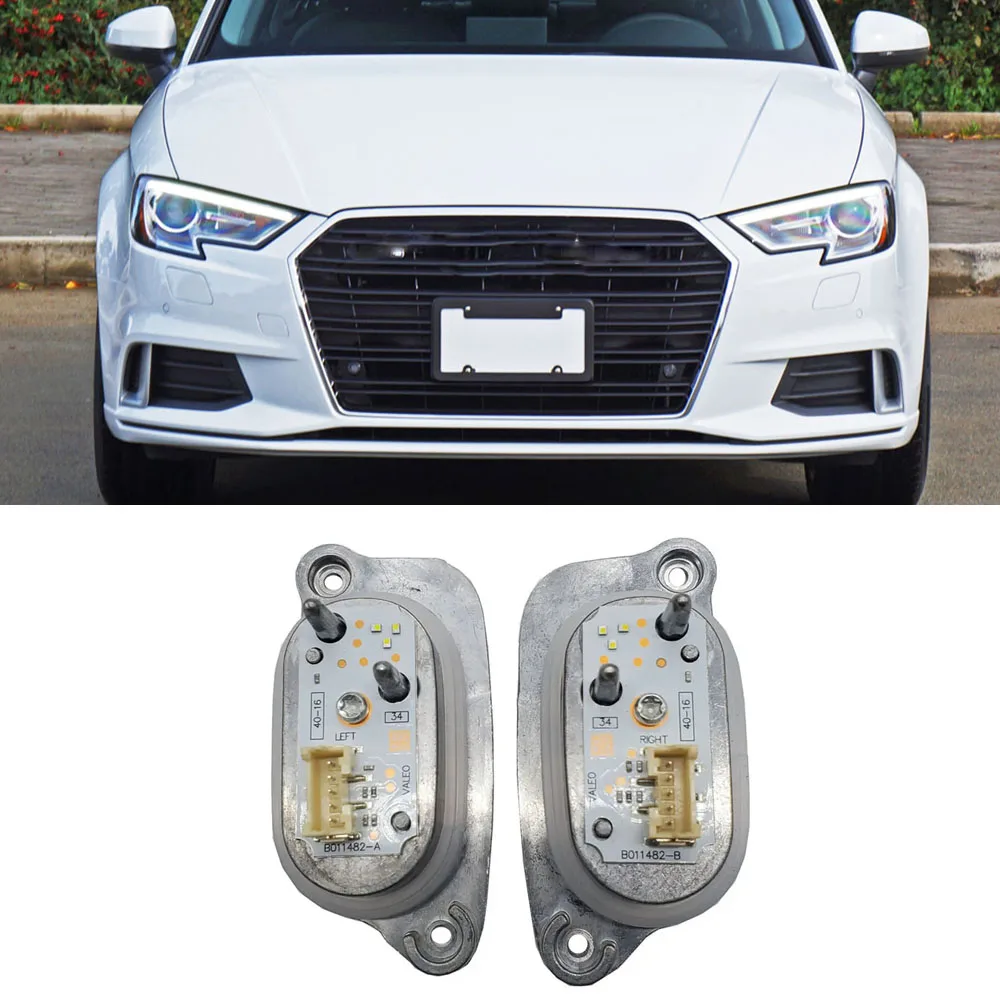 

8V0998473 8V0998474 DRL LED Modules For 2017-2020 AUDI A3 Xenon Headlight Daytime Running Light Super Bright White Lightsource