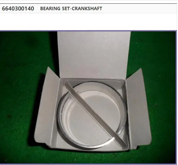 

Genuine 10PCS Crankshaft Bearing Set For Ssangyong Rodius Rexton Actyon Korando 6640300140